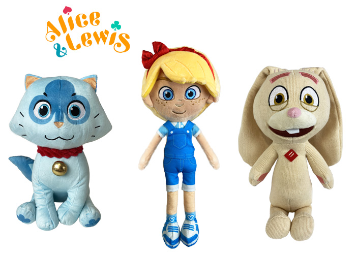 (Mis 3+) ALICE AND LEWIS Peluche 25cm – 3ass…x48